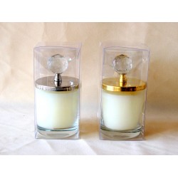 Büyük Boy Bardak Mum Kristal Tepeli