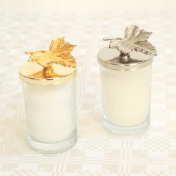 Shot Orta Boy Yaprak Tepeli Bardak Mum