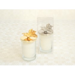 Shot Orta Boy Yaprak Tepeli Bardak Mum