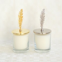 Büyük Boy Tüy Tepeli Bardak Mum